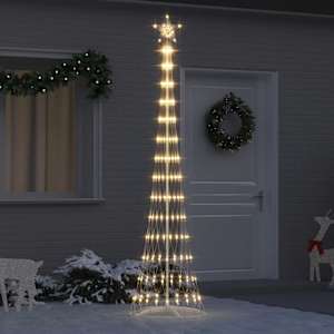 LED božično drevesce med 290 LED Toplo bela 250 cm Kovina