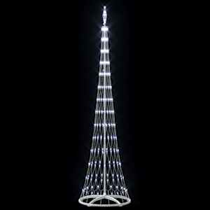 LED vánoční strom s stojanem Studená bílá 70 x 70 x 250 cm kov - obrázek 5