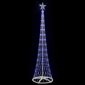 LED vánoční strom s 290 LED diodami Modrá 70 x 70 x 250 cm kov - obrázek 4