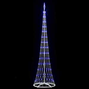 LED vánoční strom s 290 LED diodami Modrá 70 x 70 x 250 cm kov - obrázek 5