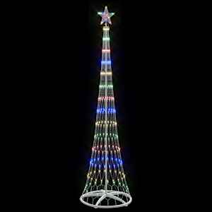 LED vánoční strom s stojanem Vícebarevný 70 x 70 x 250 cm kov - obrázek 4