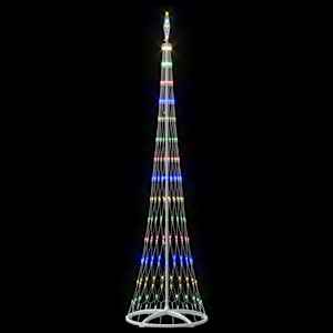 LED vánoční strom s stojanem Vícebarevný 70 x 70 x 250 cm kov - obrázek 5