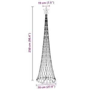 LED vánoční strom s stojanem Vícebarevný 70 x 70 x 250 cm kov - obrázek 8