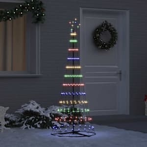 LED vánoční strom s 230 LED diodami Vícebarevný 184,5 cm kov - obrázek 1