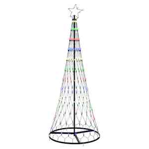 LED vánoční strom s 230 LED diodami Vícebarevný 184,5 cm kov - obrázek 2