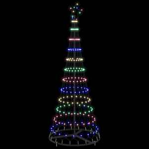 LED vánoční strom s 230 LED diodami Vícebarevný 184,5 cm kov - obrázek 4