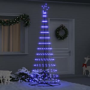 LED vánoční strom s 295 LED diodami s stojanem Modrá 250 cm kov - obrázek 1