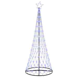 LED vánoční strom s 295 LED diodami s stojanem Modrá 250 cm kov - obrázek 2