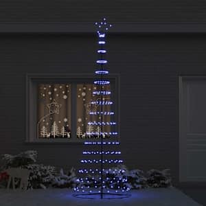 LED vánoční strom s 355 LED diodami Modrá 184,5 cm kov - obrázek 3