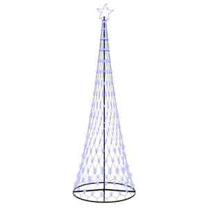 LED vánoční strom s 355 LED diodami Modrá 184,5 cm kov - obrázek 2