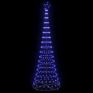 LED vánoční strom s 355 LED diodami Modrá 184,5 cm kov - obrázek 4