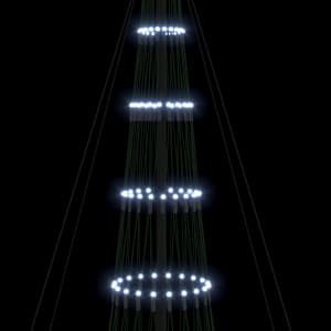LED vánoční strom s 455 LED diodami Studená bílá 184,5 cm kov - obrázek 7