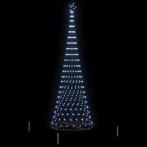 LED vánoční strom s 455 LED diodami Studená bílá 184,5 cm kov - obrázek 4