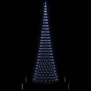 LED vánoční strom s 455 LED diodami Studená bílá 184,5 cm kov - obrázek 5