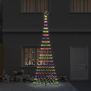 LED vánoční strom s 455 LED diodami Vícebarevný 184,5 cm kov - obrázek 3