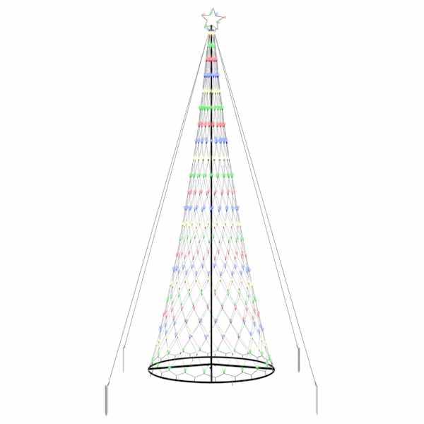 vidaXL LED j&otilde;ulupuu Mitmev&auml;rviline 399 cm Metall