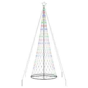 LED vánoční strom s 455 LED diodami Vícebarevný 184,5 cm kov - obrázek 2