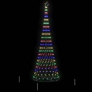 LED vánoční strom s 455 LED diodami Vícebarevný 184,5 cm kov - obrázek 4