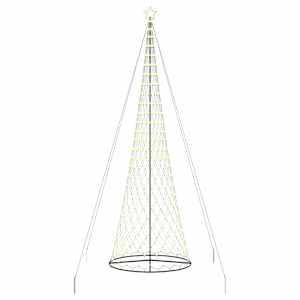 LED vánoční strom s 555 LED diodami Teplá bílá 500 cm kov - obrázek 2