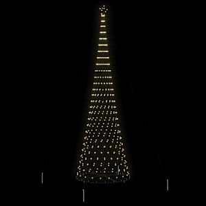 LED vánoční strom s 555 LED diodami Teplá bílá 500 cm kov - obrázek 4