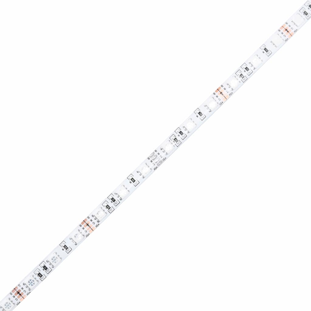 Sängyn runko LED-valoilla Valkoinen 137 x 190 cm Tekninen puu - Image 11