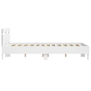 Rám postele s LED s čelo Bílá 137 x 190 cm kompozitní dřevo - obrázek 7