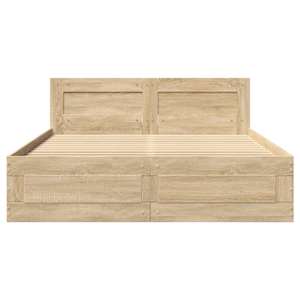 Rám postele s čelo 2 pcs Sonoma 137 x 188 cm kompozitní dřevo - obrázek 6