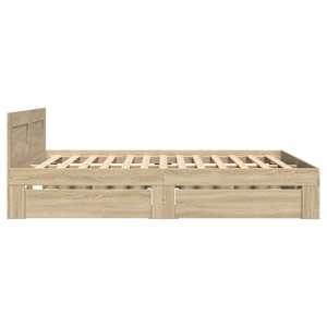 Rám postele s čelo 2 pcs Sonoma 137 x 188 cm kompozitní dřevo - obrázek 7