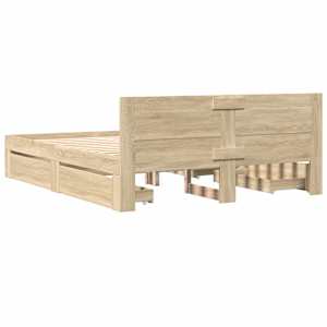 Rám postele s čelo 2 pcs Sonoma 153 x 203 cm kompozitní dřevo - obrázek 8