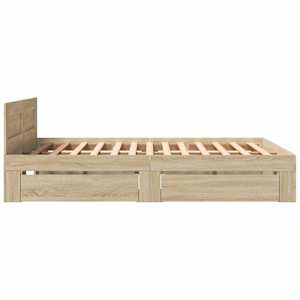 Rám postele s čelo 2 pcs Sonoma 153 x 203 cm kompozitní dřevo - obrázek 7