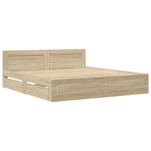Rám postele s čelo 2 pcs Sonoma 193 x 203 cm kompozitní dřevo - obrázek 2