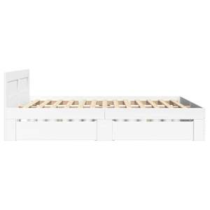 Rám postele s čelo 2 pcs Bílý 137 x 188 cm kompozitní dřevo - obrázek 7