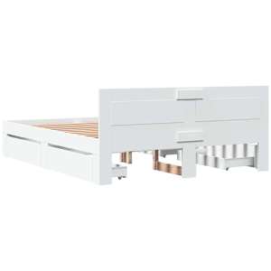 Rám postele s čelo 2 pcs Bílý 150 x 200 cm kompozitní dřevo - obrázek 8