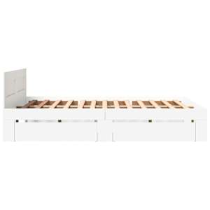 Rám postele s čelo 2 pcs Bílý 150 x 200 cm kompozitní dřevo - obrázek 7