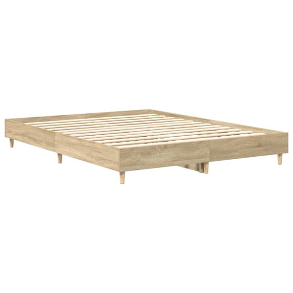 vidaXL Voodi raam Sonoma 152 x 203 cm Tehispuit