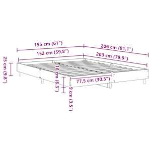 Rám postele 2 pcs Sonoma 152 x 203 cm kompozitní dřevo - obrázek 10