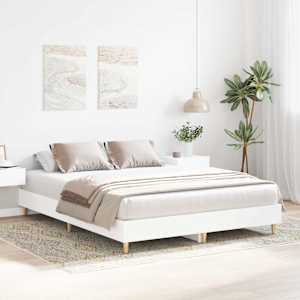 Rám postele 2 pcs Bílá 152 x 203 cm kompozitní dřevo - obrázek 1