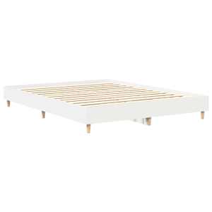 Rám postele 2 pcs Bílá 152 x 203 cm kompozitní dřevo - obrázek 2