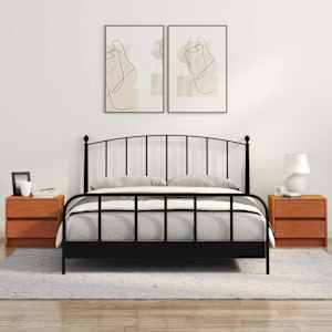 Noční stolky 2 pcs Voskově hnědá 40 x 30.5 x 35.5 cm - obrázek 4