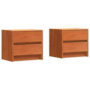 Noční stolky 2 pcs Voskově hnědá 40 x 30.5 x 35.5 cm - obrázek 2