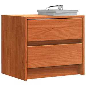 Noční stolky 2 pcs Voskově hnědá 40 x 30.5 x 35.5 cm - obrázek 3