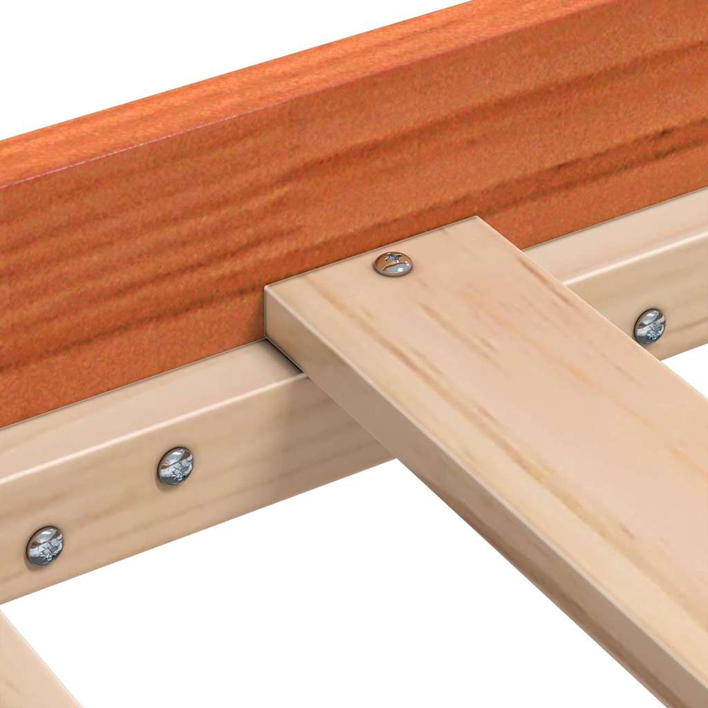 Dagseng med hodegjerde Vokset Brun Massiv furu - Bilde 10