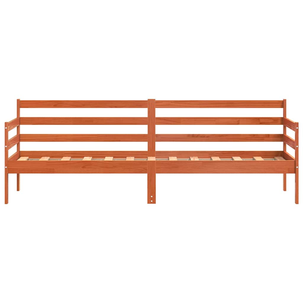 Dagseng med hodegjerde Vokset Brun Massiv furu - Bilde 5