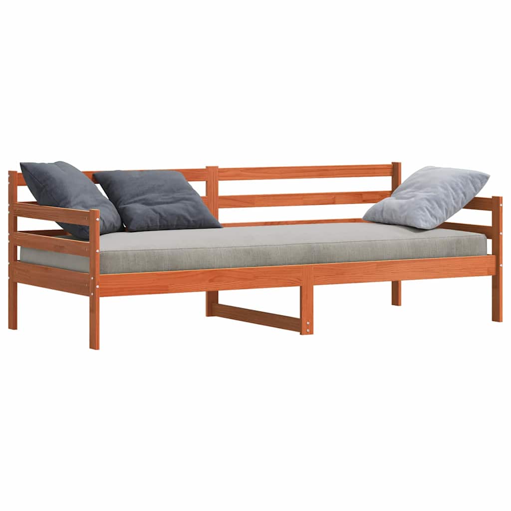 Dagseng med hodegjerde Vokset Brun Massiv furu - Bilde 3