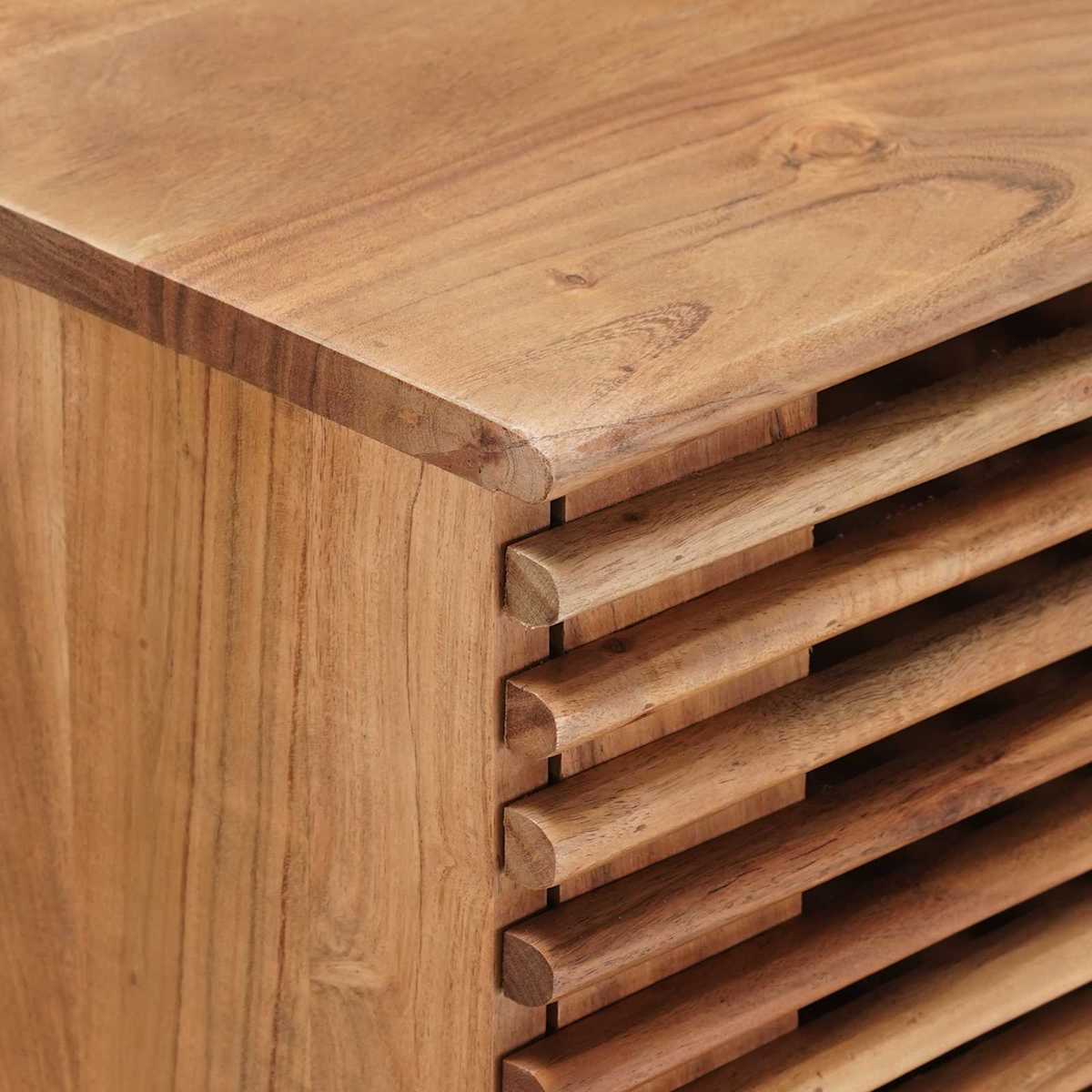 Håndlavet endebord Teakbrun 100 x 30 x 75 cm Massivt Akacietræ - Billede 8