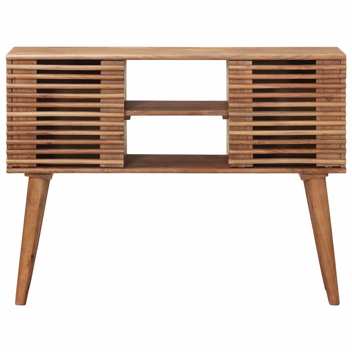 Håndlavet endebord Teakbrun 100 x 30 x 75 cm Massivt Akacietræ - Billede 5