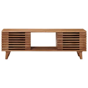 Televizní skříň s úložištěm se dveřmi Přírodní 105 x 30 x 35 cm - obrázek 5