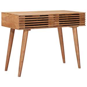 vidaXL K&auml;sitsi tehtud laud Teakpruun 100 x 48 x 76 cm Tugev akatsiapuu