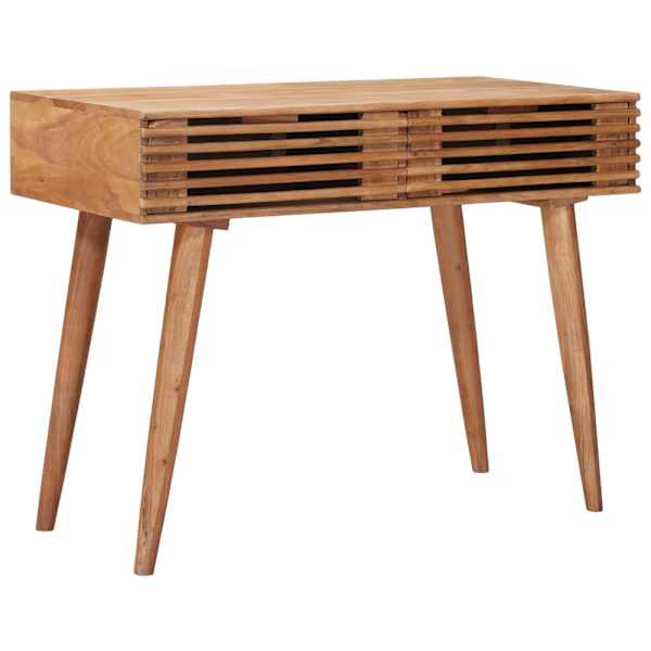 vidaXL K&auml;sitsi tehtud laud Teakpruun 100 x 48 x 76 cm Tugev akatsiapuu