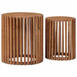 Komplet stranskih mizic s shranjevanjem Rjava 40 x 40 x 45 cm